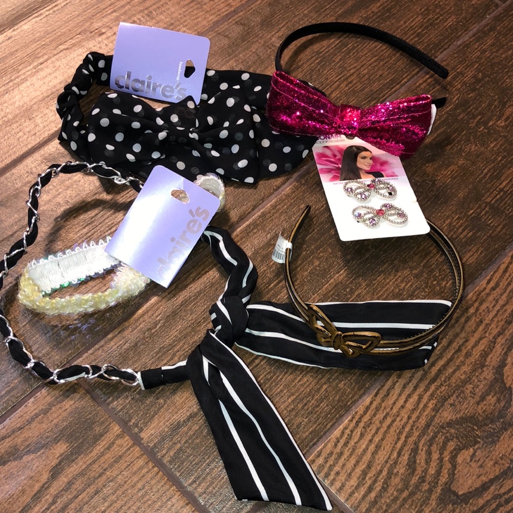 Headbands-group of 5 plus one set of clips